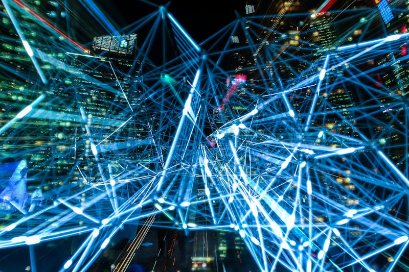 Quantum Core Neon Abstract